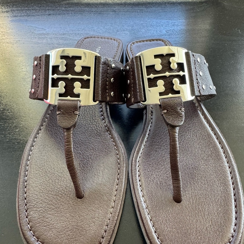 Georgia Slide Sandal in Pine Bark with Silver Accents